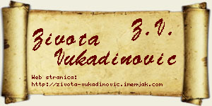 Života Vukadinović vizit kartica